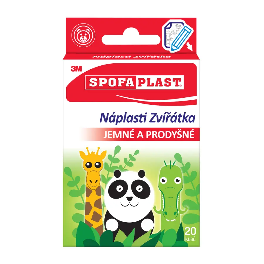 9013_3M SPOFAPLAST 114 DETSKE ZVIRATKA NAPLASTI JEMNE A PRODYSNE